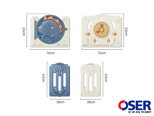 30204 - Renkli Dino Oyun Alan iti Teknik izim