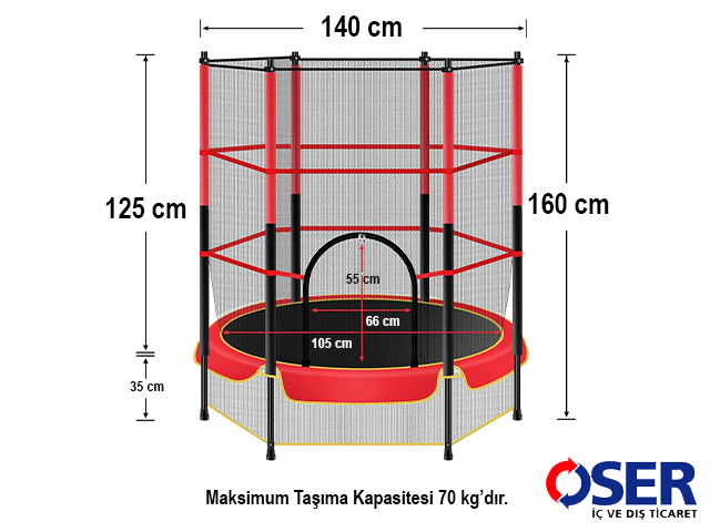 40302 - Step Trambolin ap: 105 cm Teknik izim